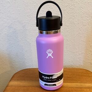 Hydro Flask Lavender Bottle with Black Lid